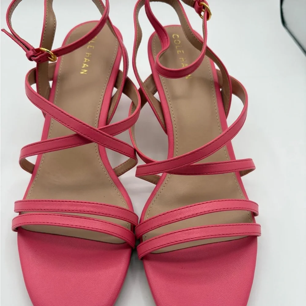 New Cole Haan Women's Pink Addie strap sandals/heels 8